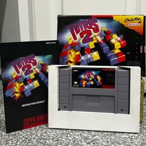 Tetris 2 Super Nintendo SNES Complete In Box Authentic